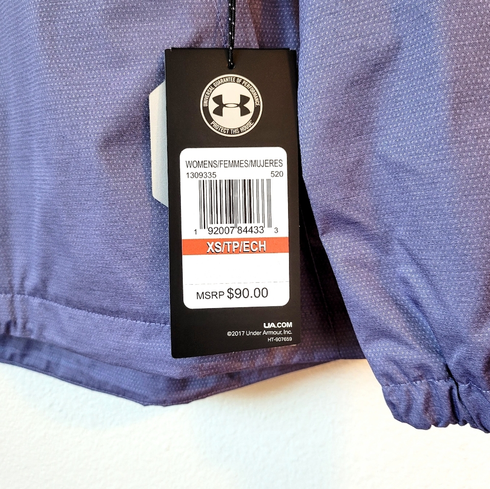 UNDER ARMOUR Storm Proof purple rain jacket NEW Size XS - Picture 5 of 9